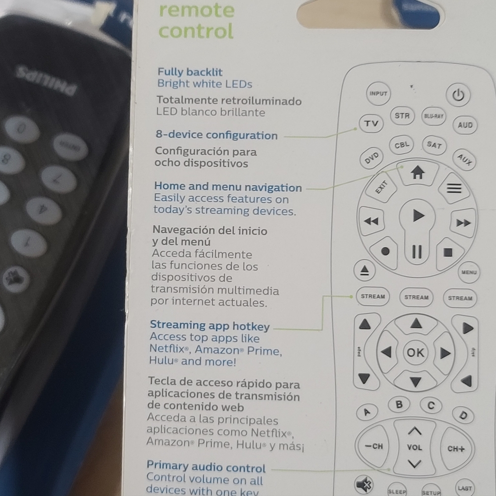 Lot Of 5, Philips Universal Remote Control Set, New Open Box - Picture 5 of 8